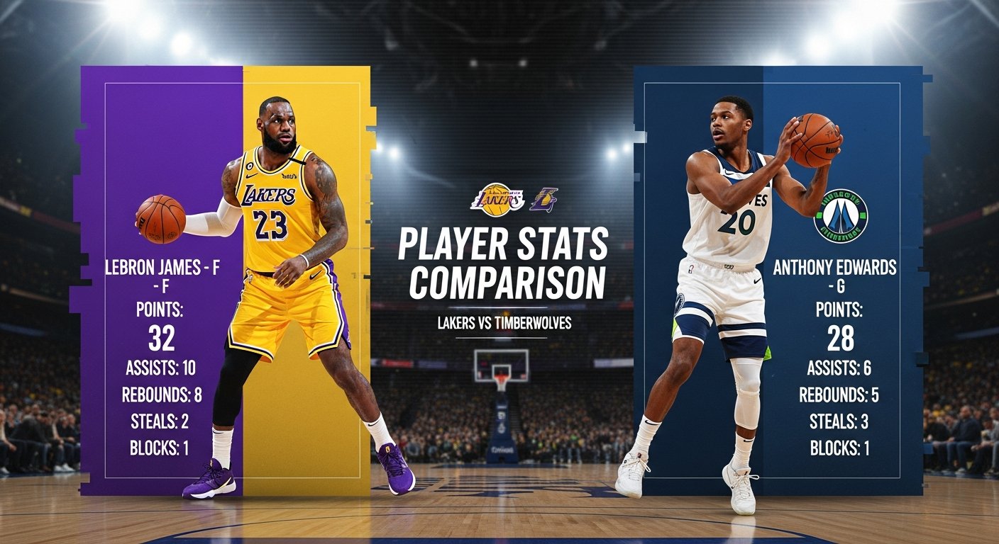 Lakers vs Timberwolves Match Player Stats