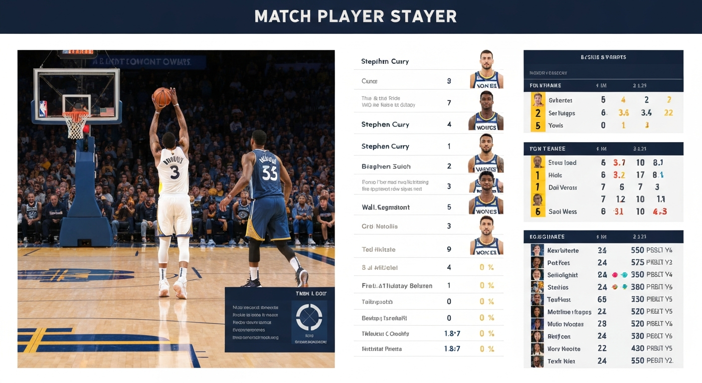 Golden State Warriors vs Timberwolves Match Player Stats