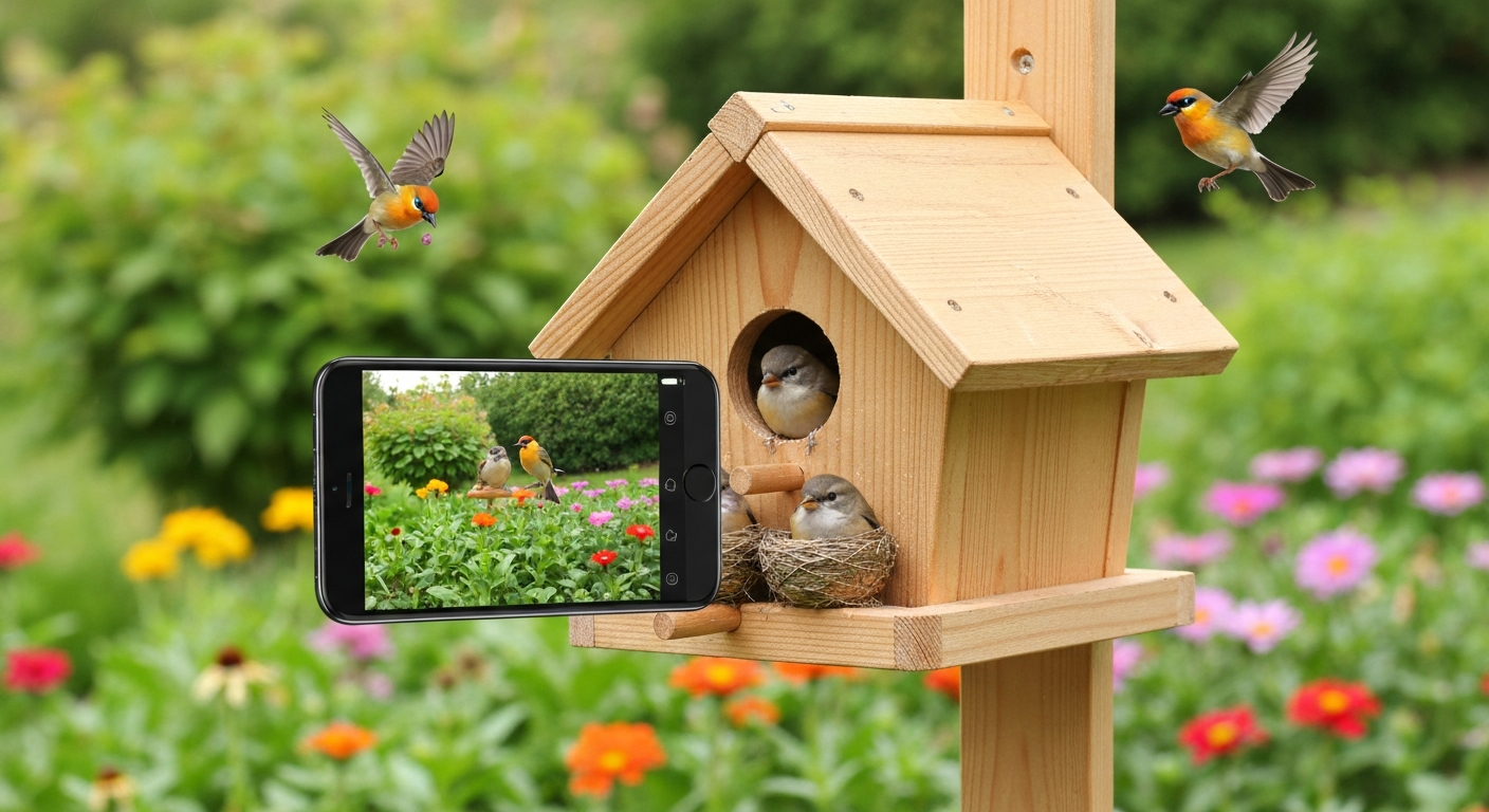 Bird House with Camera