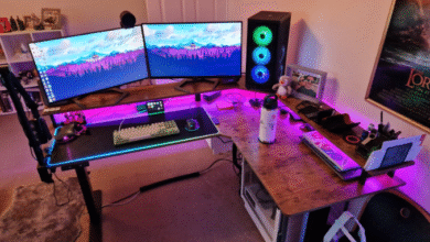 L shaped desk