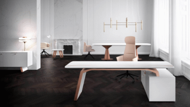 L shaped executive desk
